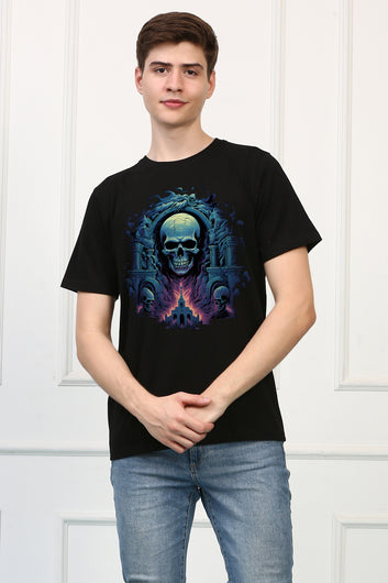 CRYPT 16 Skull Oversized Printed  T-shirt