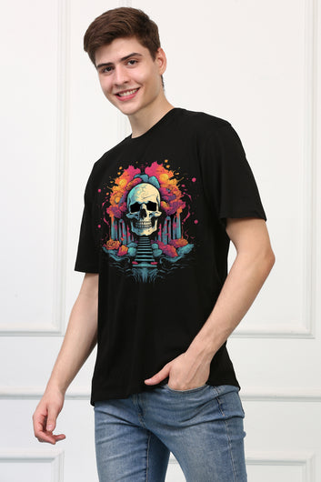 CRYPT 2 Skull Oversized Printed  T-shirt