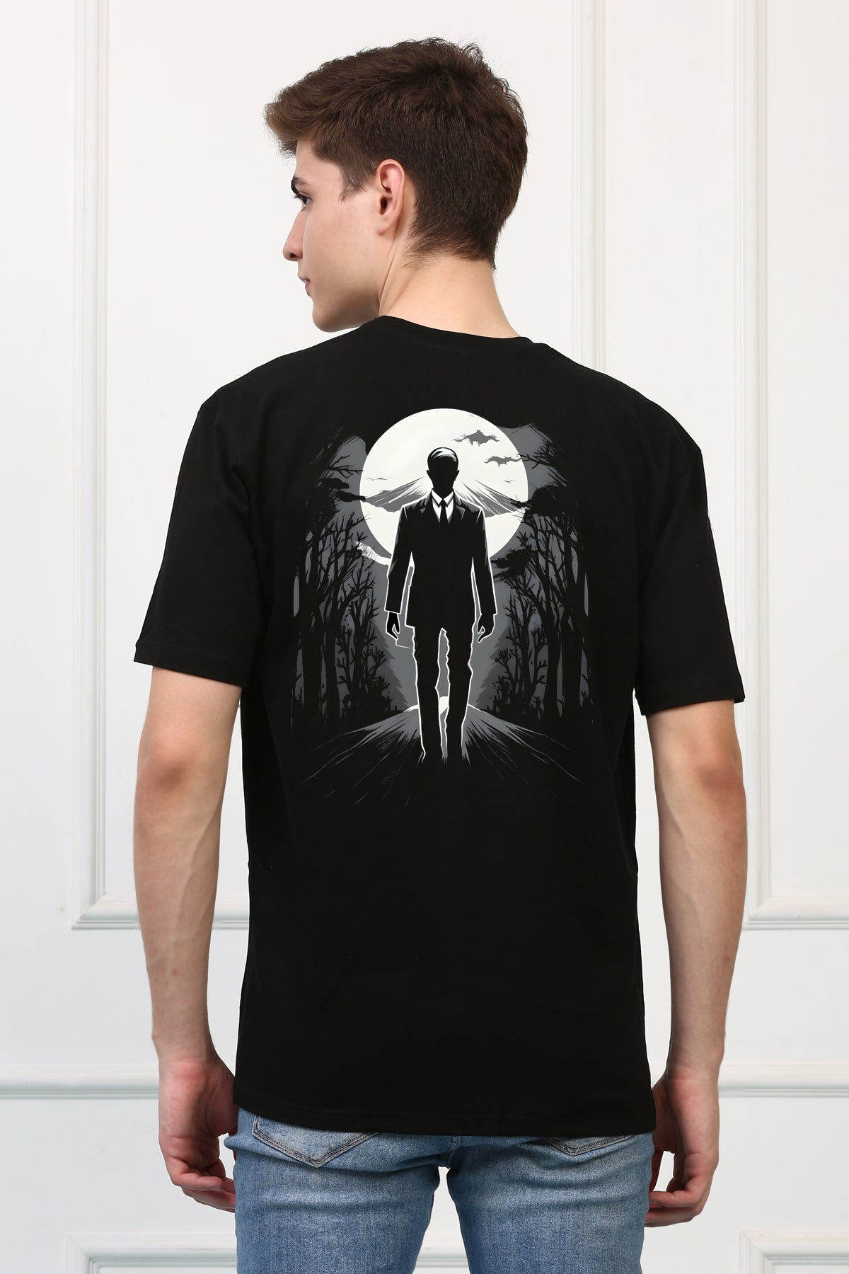 Dark Walk Alone Oversized  Printed Tshirt