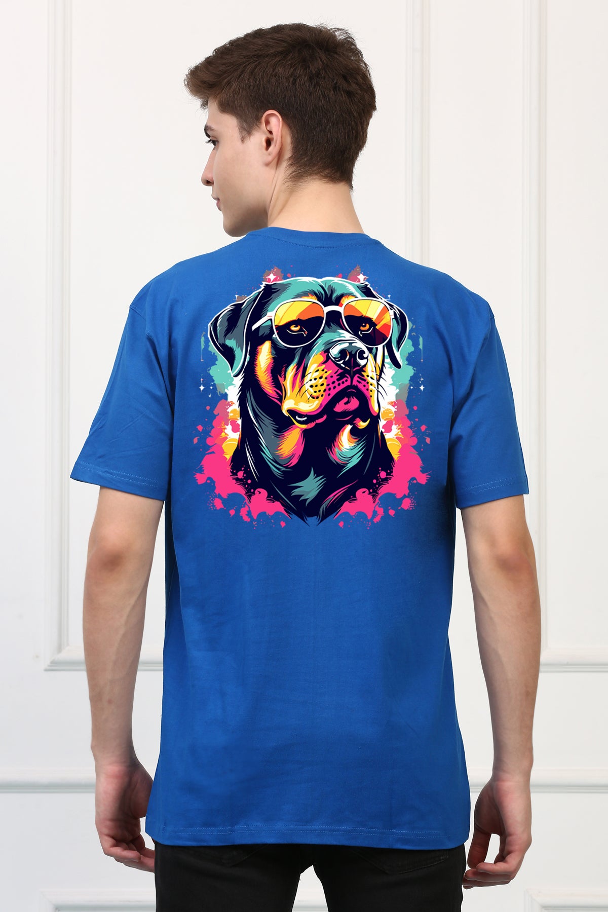 Oversized Barking Dog Printed Tshirt