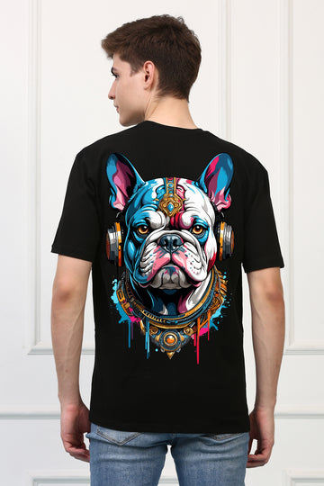 Oversized Doggy Stylish Graffitti Design Printed Tshirt