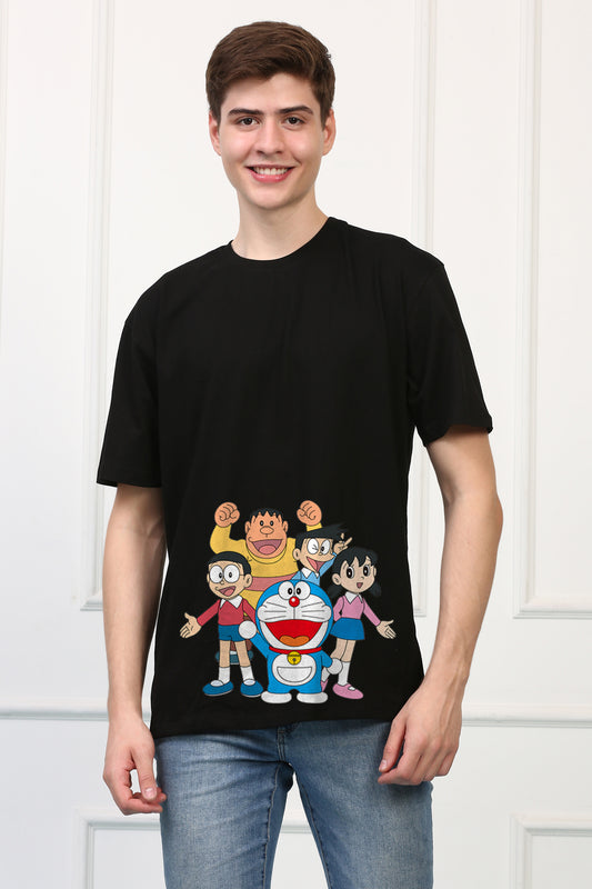 Oversized Doremon Cartoons Printed Tshirt