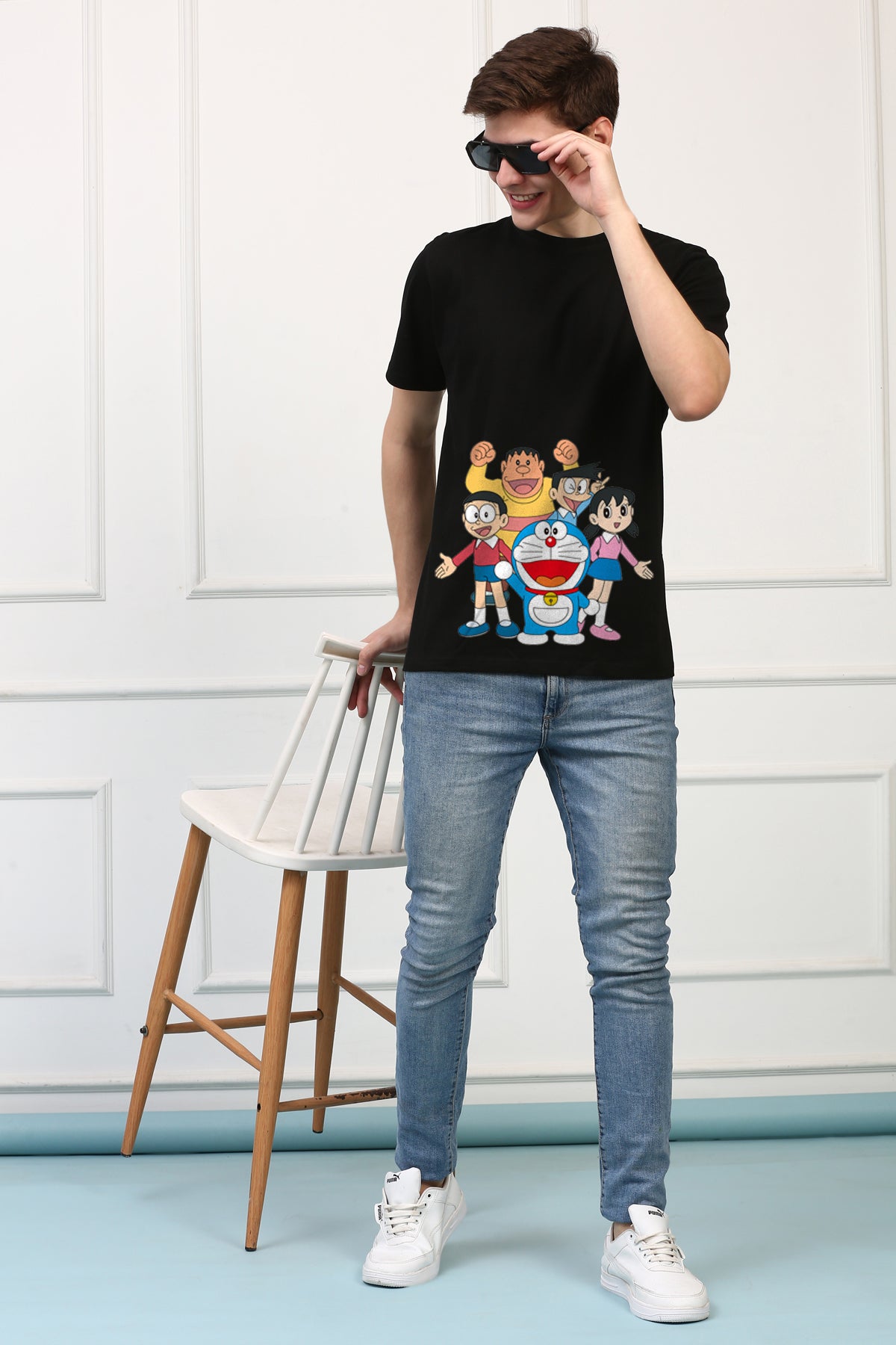 Oversized Doremon Cartoons Printed Tshirt