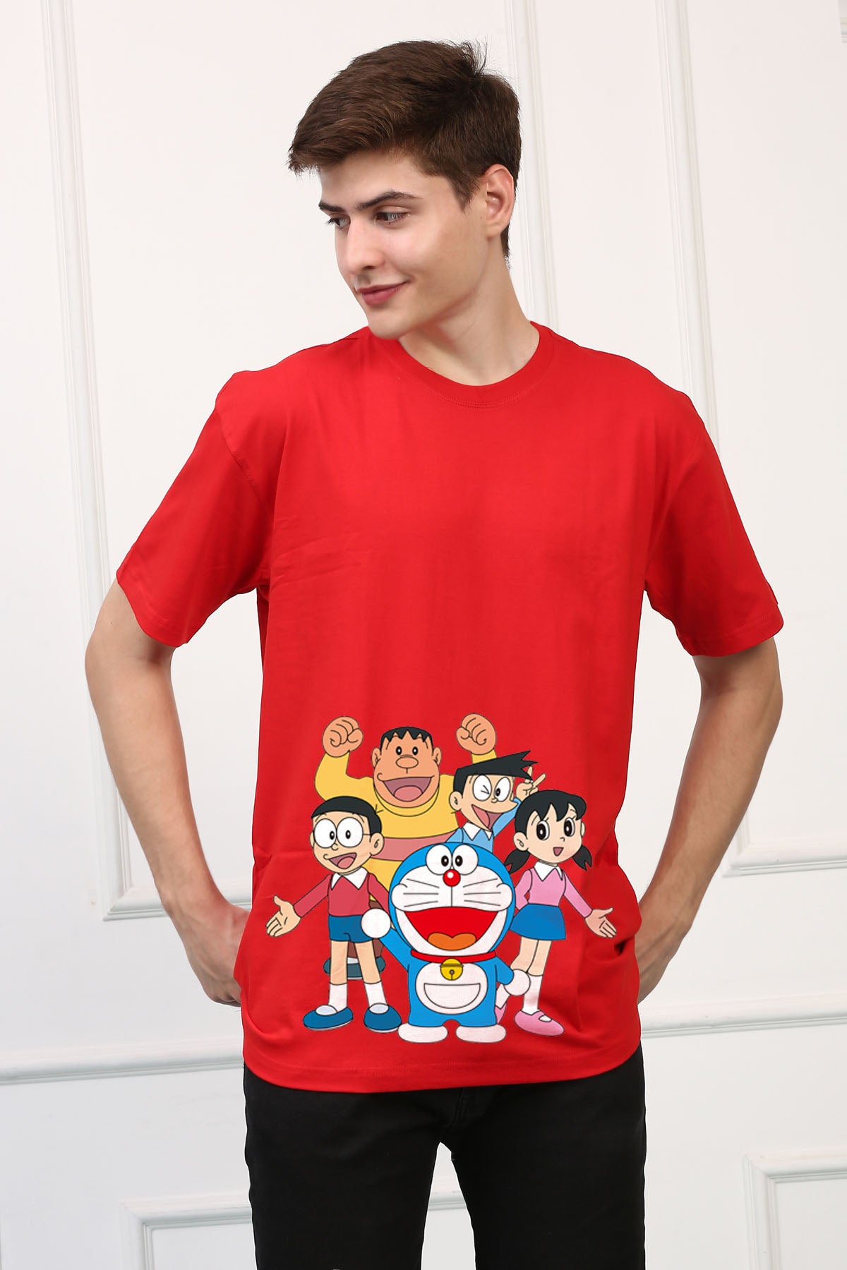 Oversized Doremon Cartoons Printed Tshirt