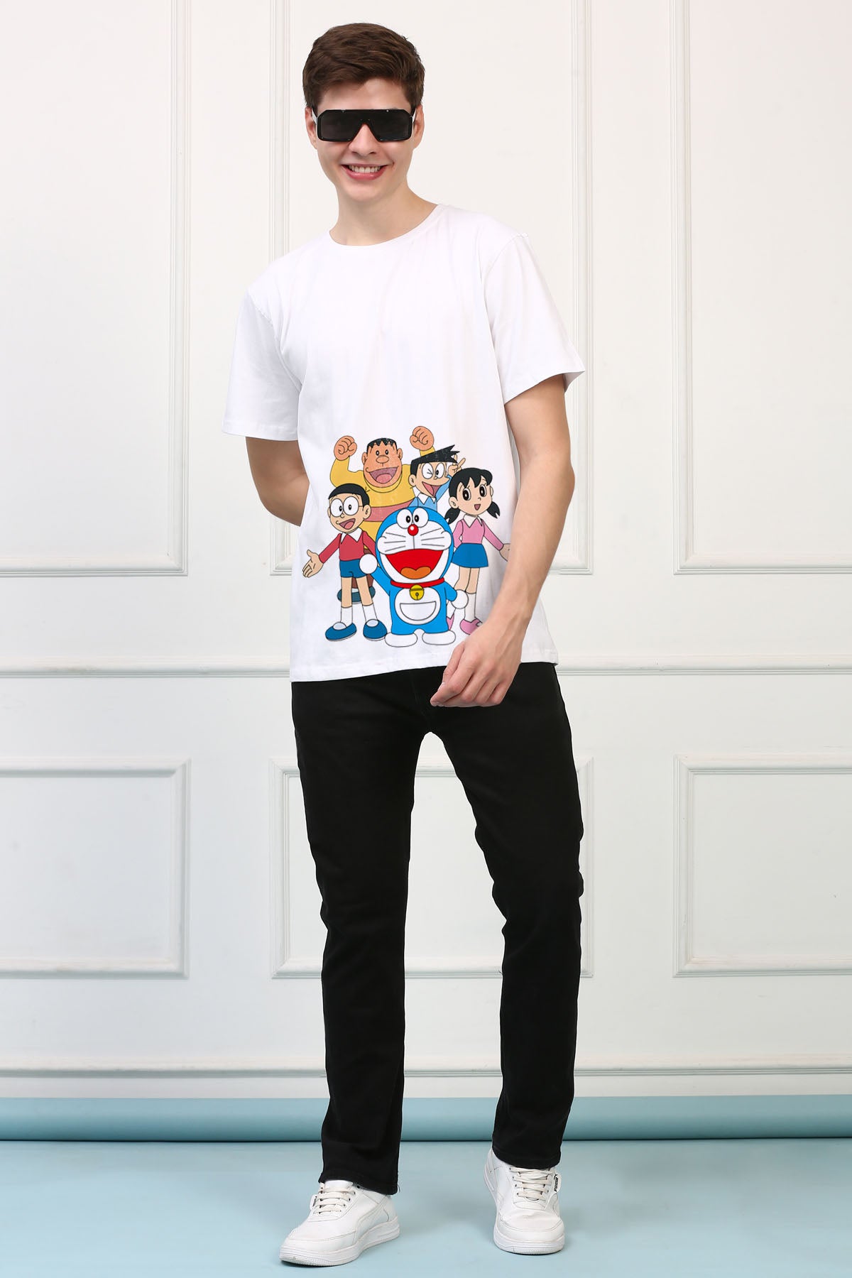 Oversized Doremon Cartoons Printed Tshirt