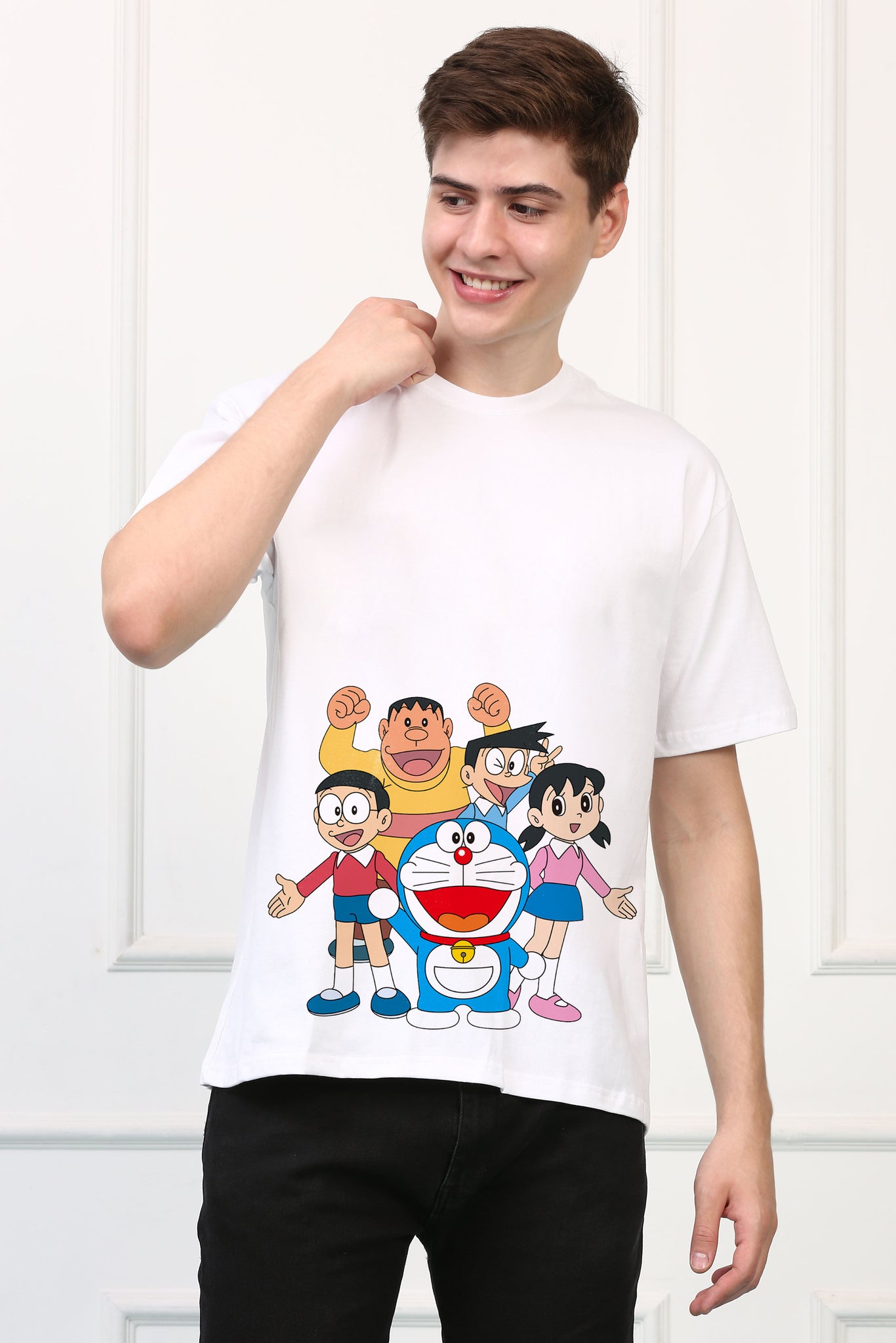 Oversized Doremon Cartoons Printed Tshirt