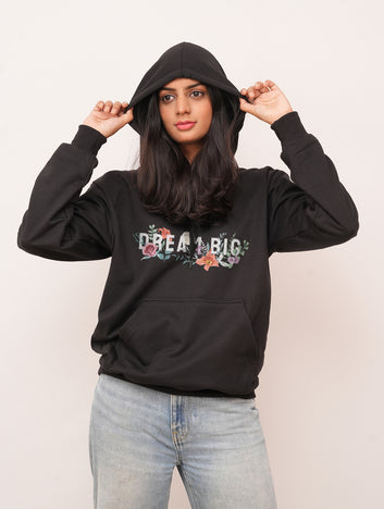 Typography Dream Big Printed Hoodies