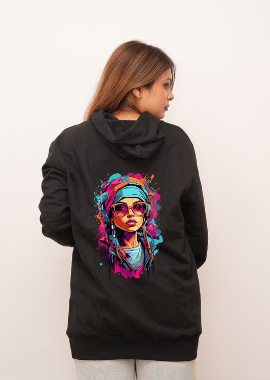 Graffitti Girl Printed Hoodies