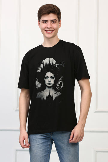 Gothic 6 Oversized  Printed Tshirt