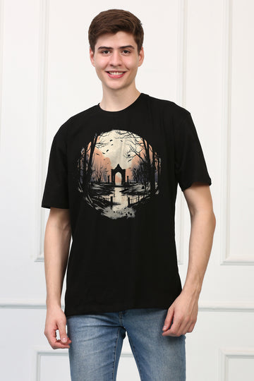 GraveYard 19 Oversized  Printed Tshirt