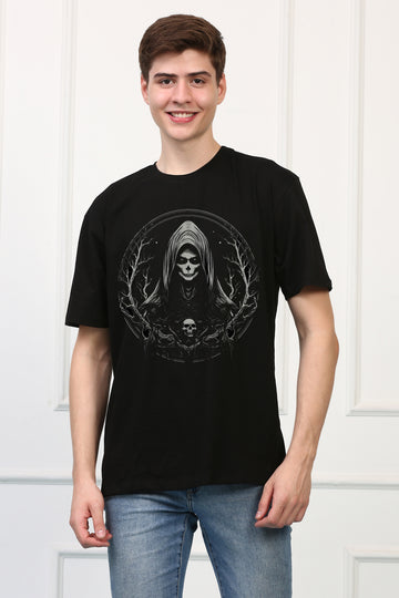 Grim 9 Oversized  Printed Tshirt