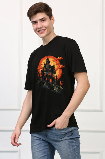 Haunted 16 Oversized  Printed Tshirt