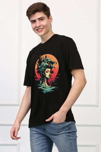 Haunted 6 Oversized  Printed Tshirt