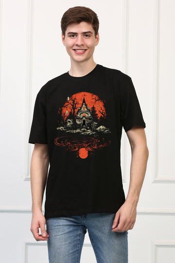 Haunted 7 Oversized  Printed Tshirt