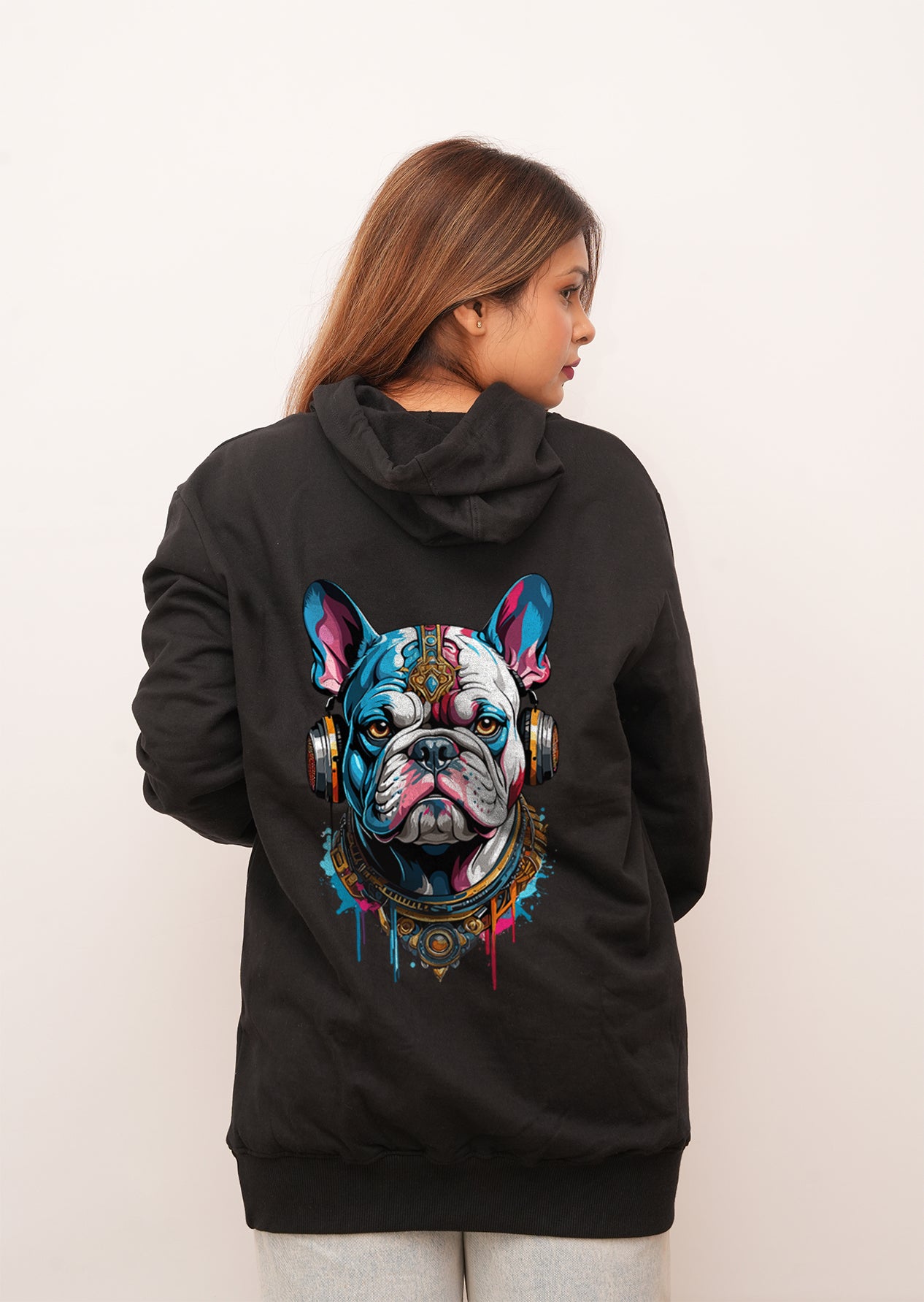 Graffitti Hip Hop Dog Printed Hoodies