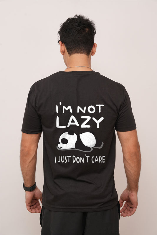 Typography oversized I'M not Lazy Printed Tshirt