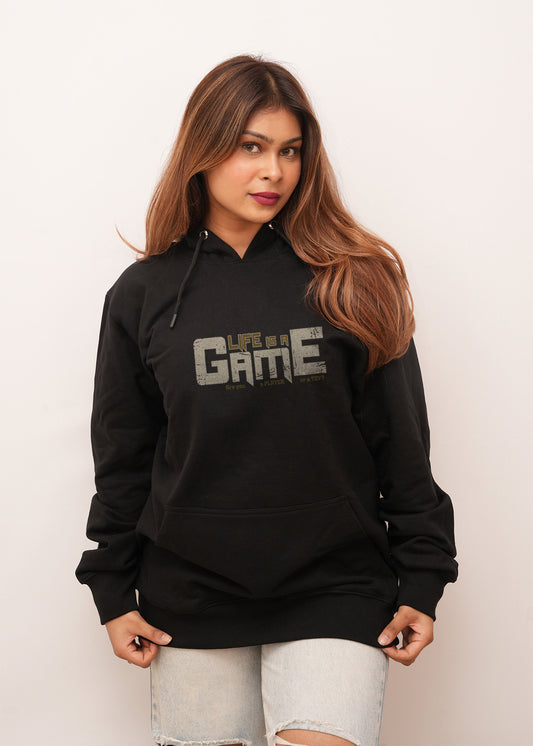 Typography Life is a Game Printed Hoodies