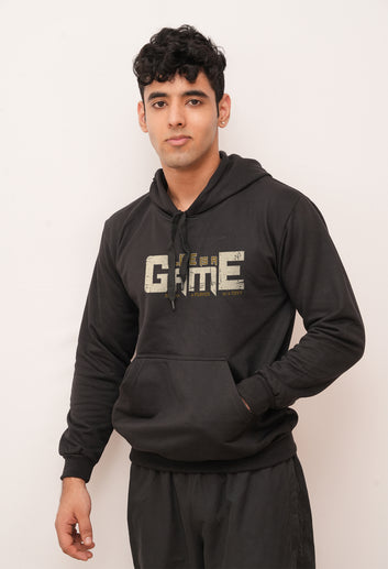 Typography Life is A Game  Printed Hoodies