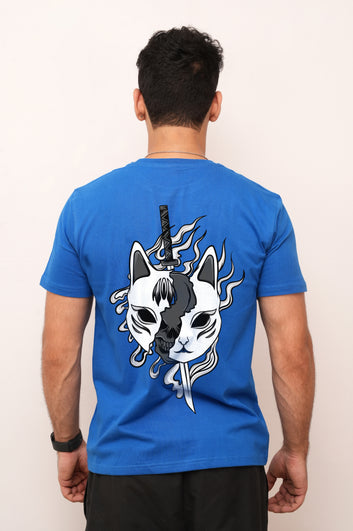 Anime Mask Kitsune  Printed Tshirt