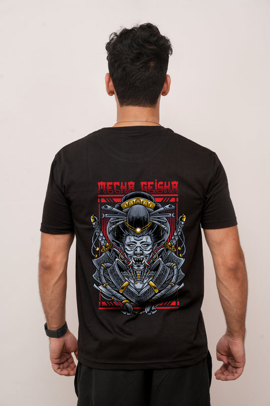 Anime Mecha - geisha Printed Tshirt