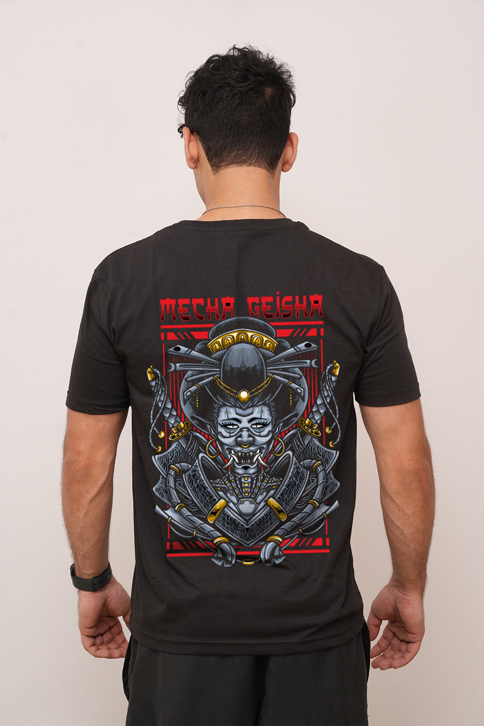 Anime oversized Mecha Geisha Printed Tshirt