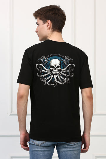 Octopus Skull Printed  T-shirt