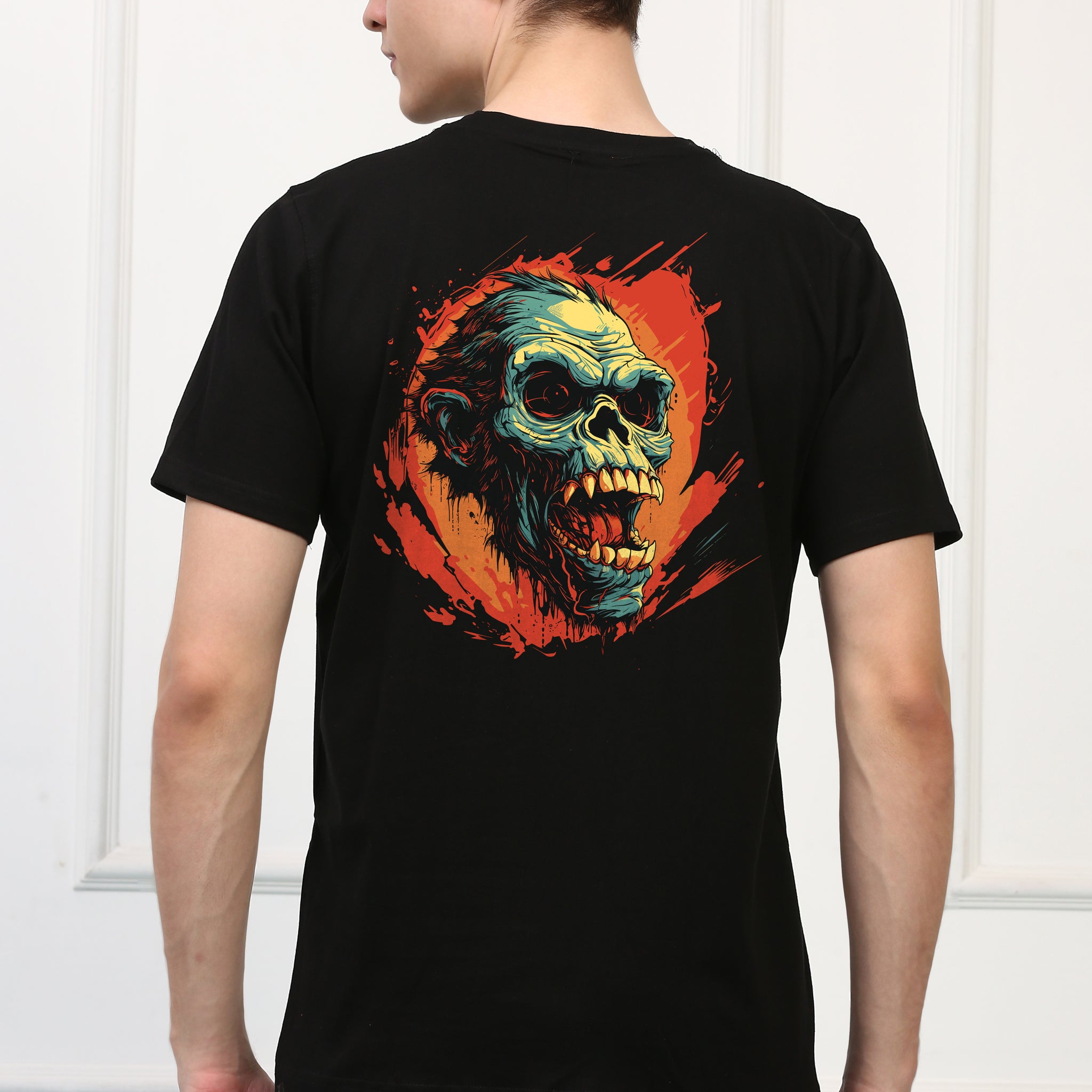 Angry Monkey Skull   Printed  T-shirt