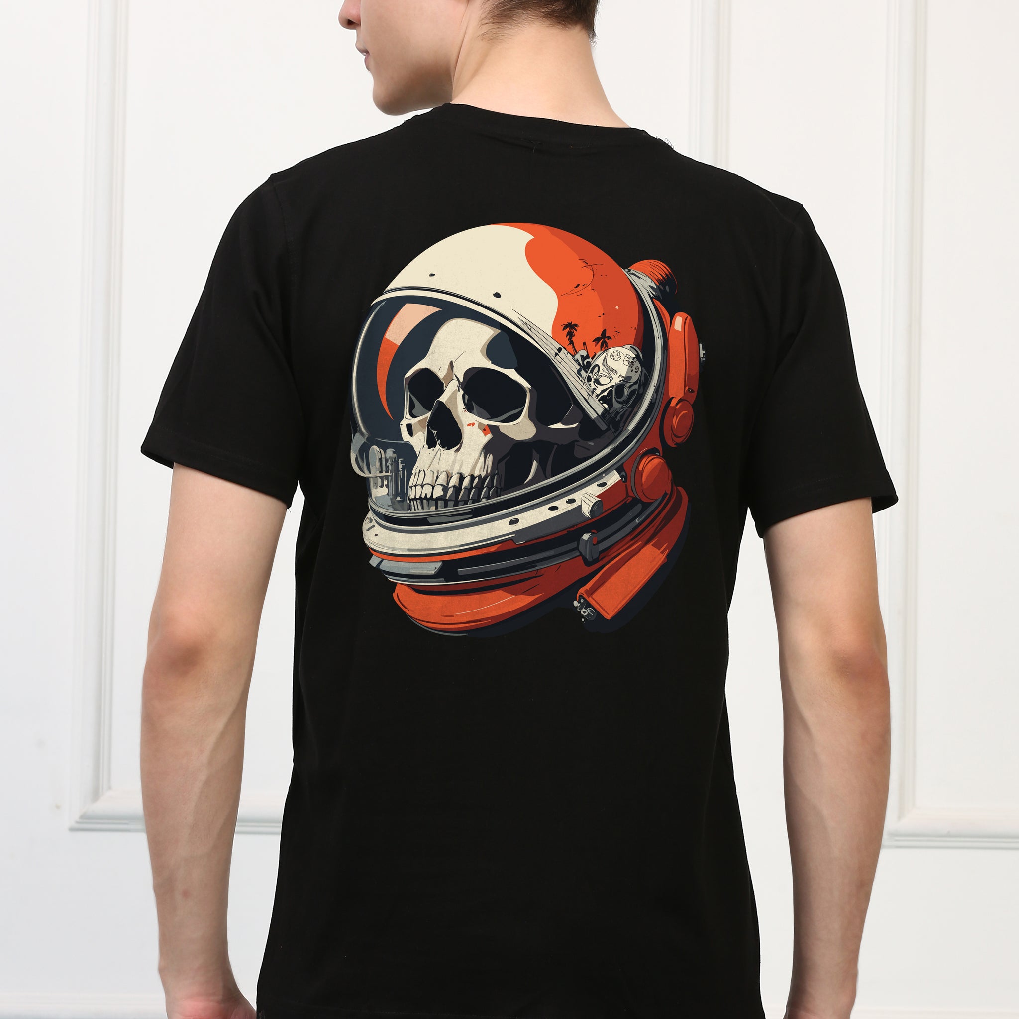 Astronaut Skull Printed  T-shirt