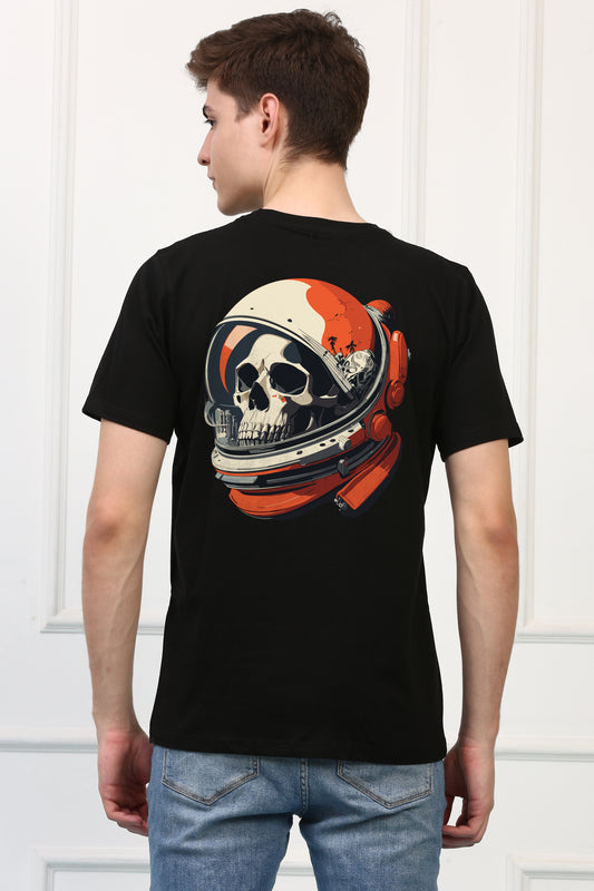 Astronaut Skull Printed  T-shirt