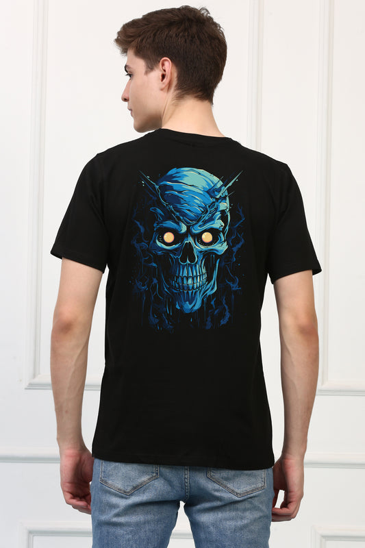 Blueray Skull Printed  T-shirt