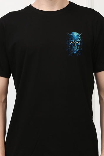 Blueray Skull Printed  T-shirt