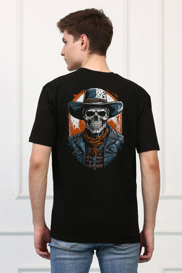 Cowboy Skull  Printed  T-shirt