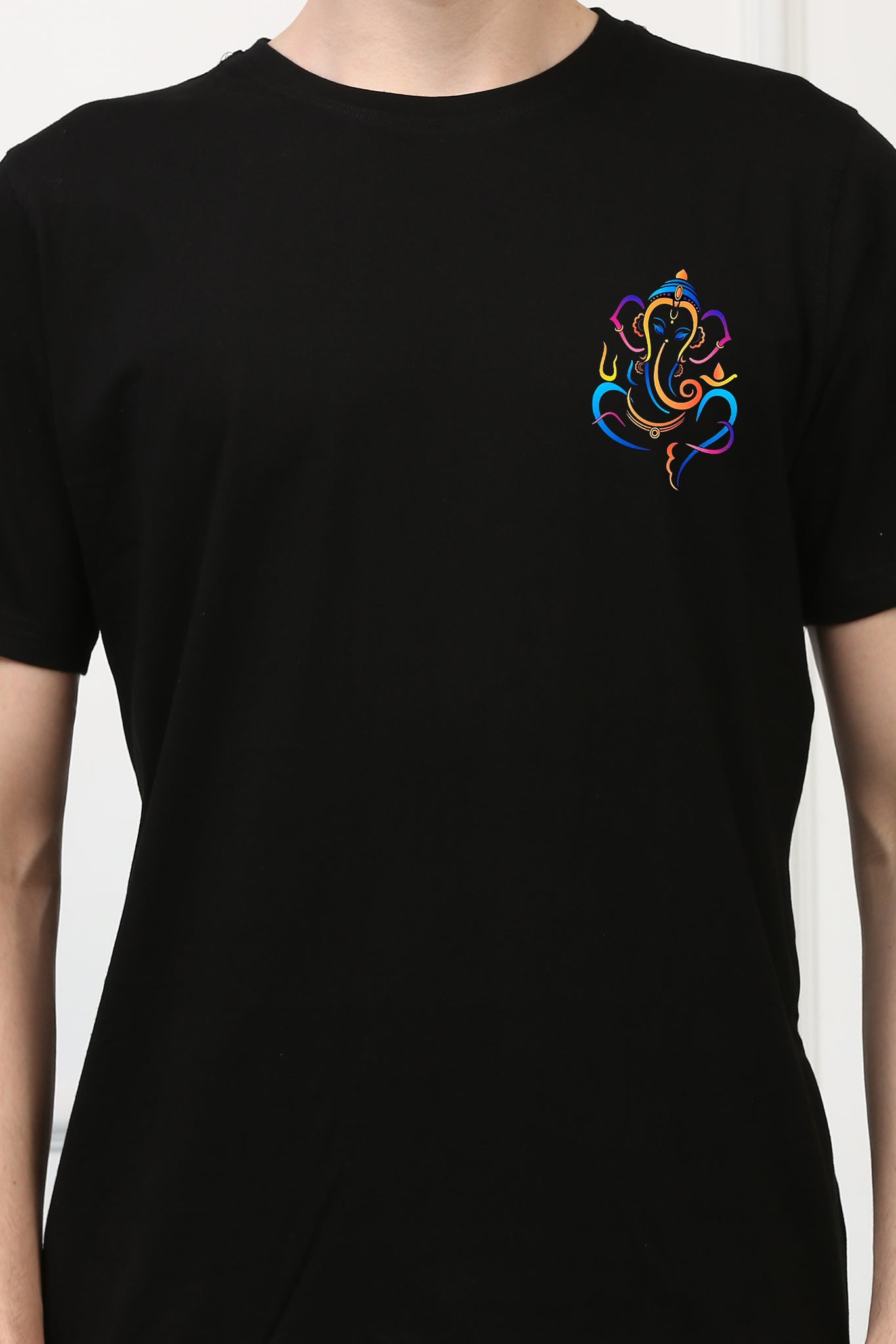 Men's  Multicolor Ganesh Ji Printed Tshirt