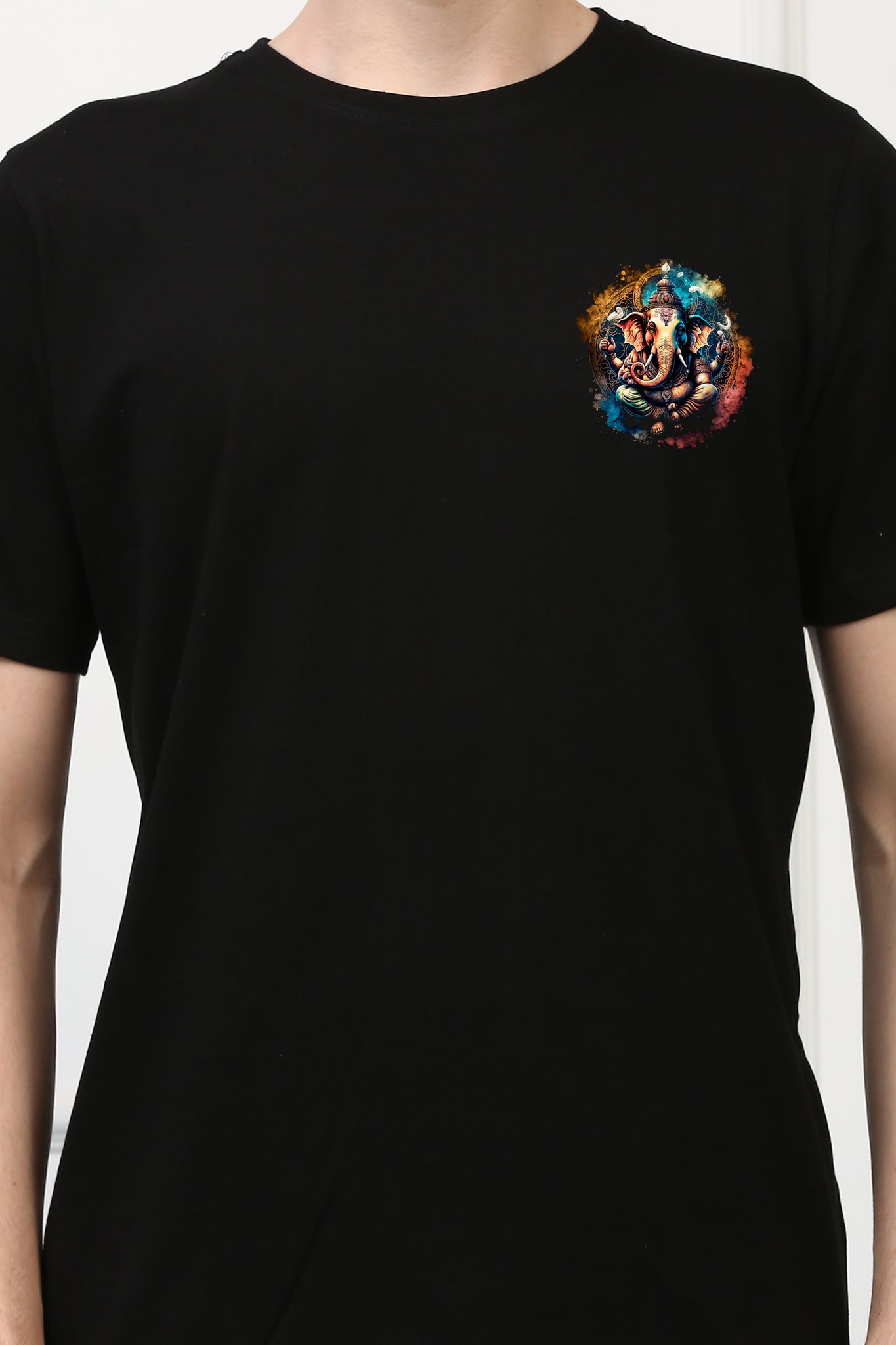 Men's  Multicolor Lord Ganesh Ji Printed Tshirt