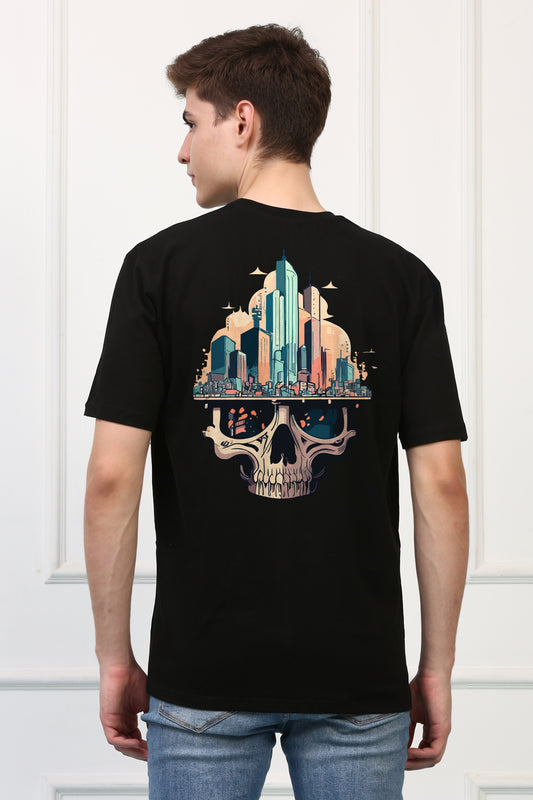 Skull City  Printed  T-shirt