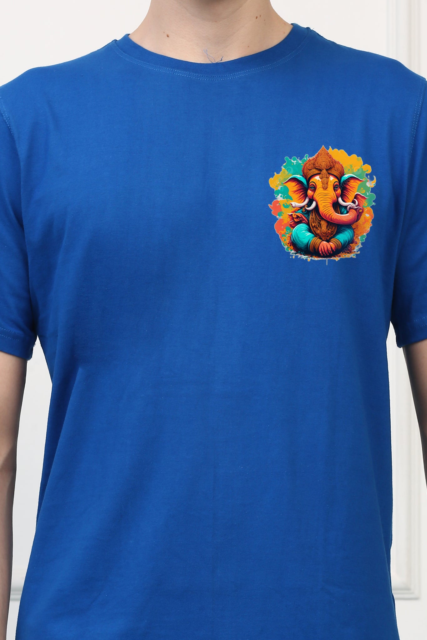 Men's Colorful Ganesh Ji  Printed Tshirt