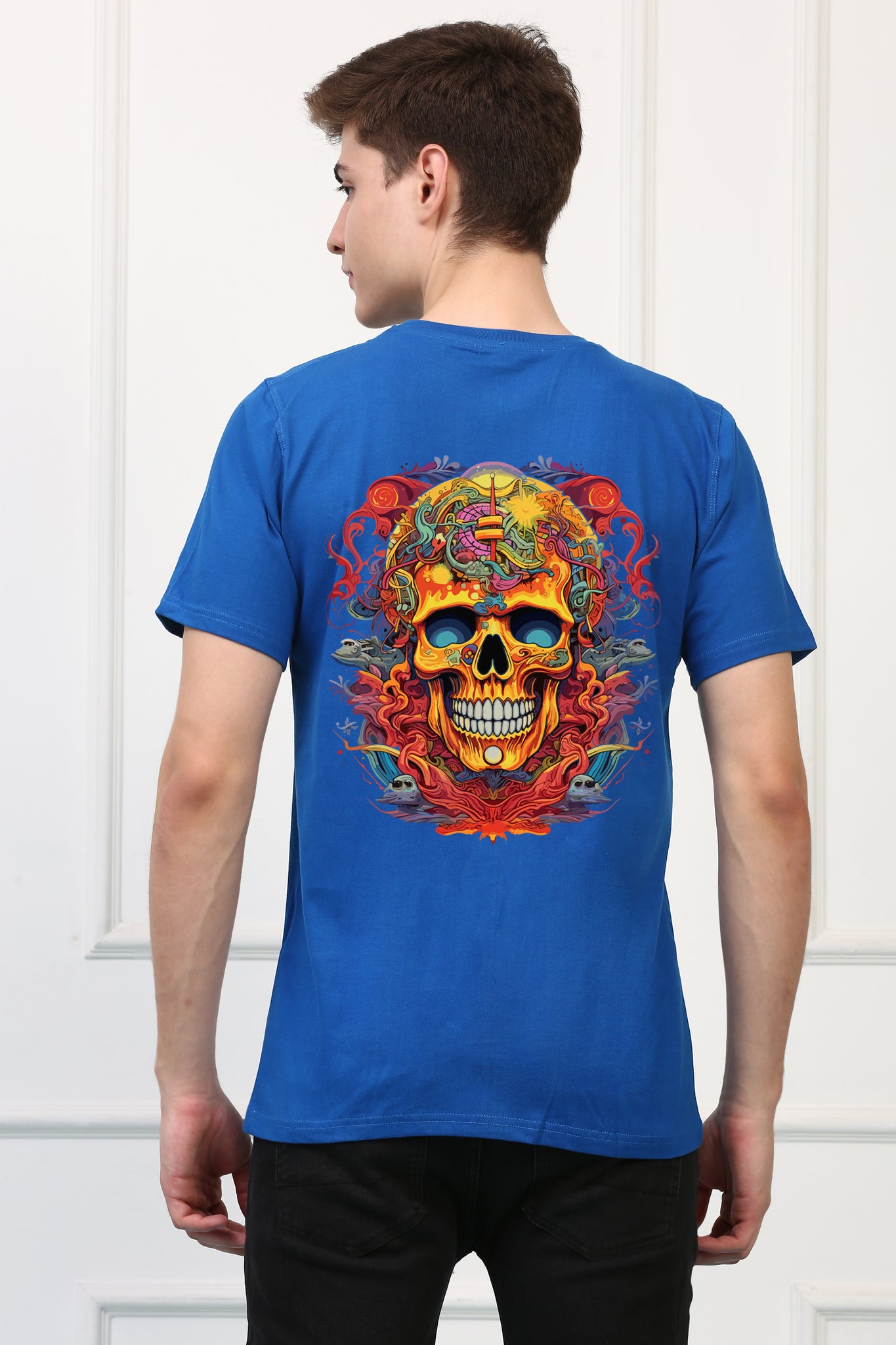 Colorful Skull Printed  T-shirt