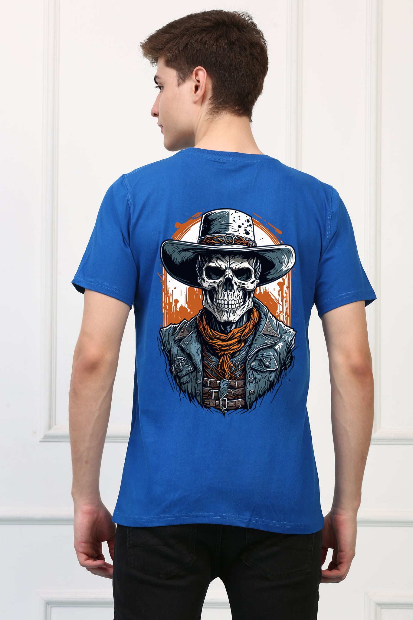 Cowboy Skull  Printed  T-shirt