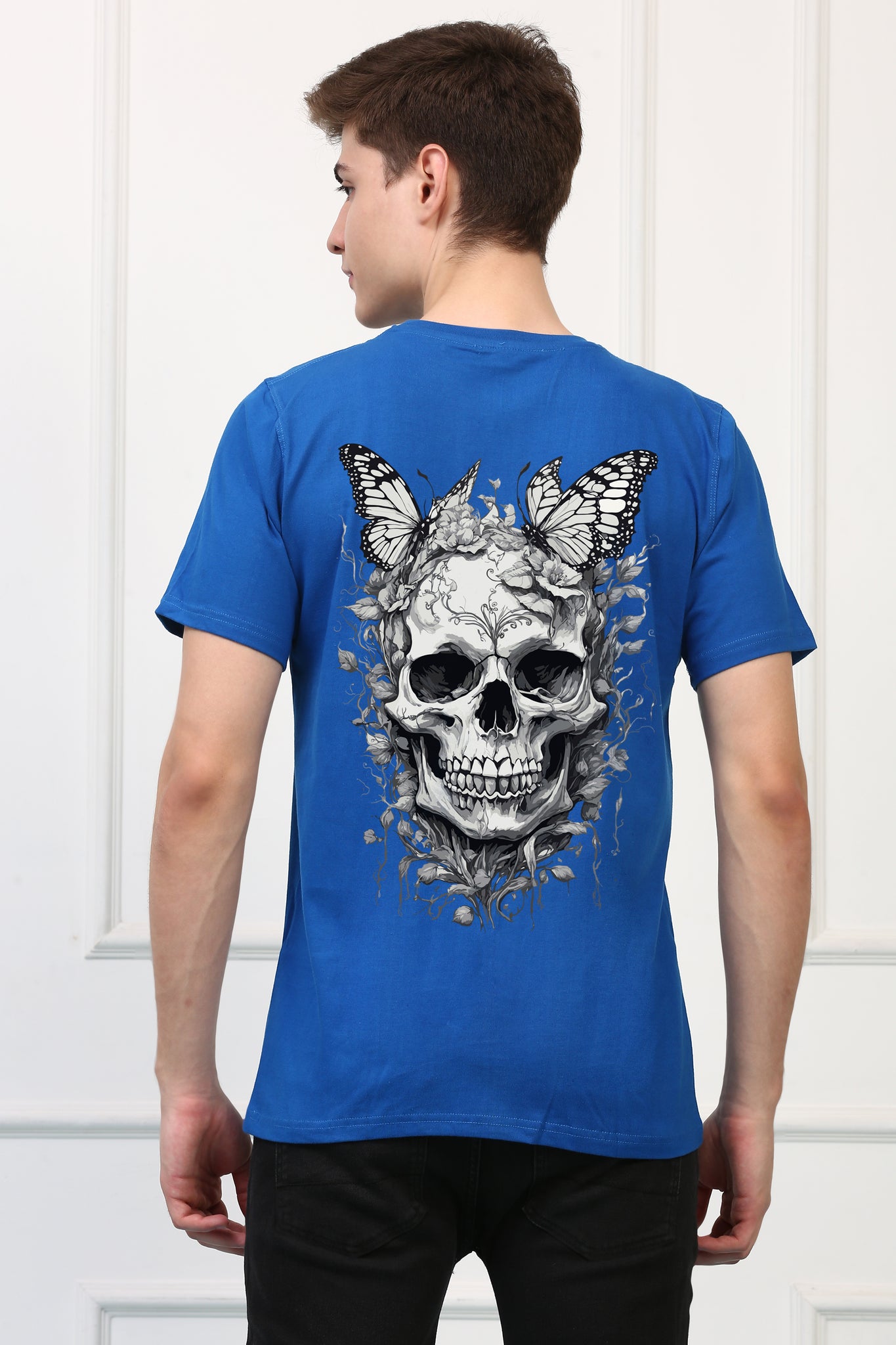 Skull and Butterfly Printed  T-shirt