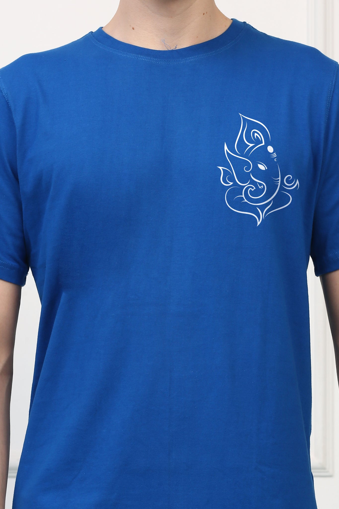 Men's  Ganesh Ji  Outline Printed Tshirt