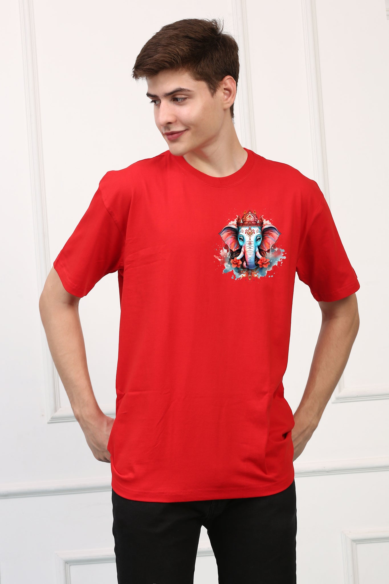 Men's Beautiful Ganesh Ji  Printed Tshirt