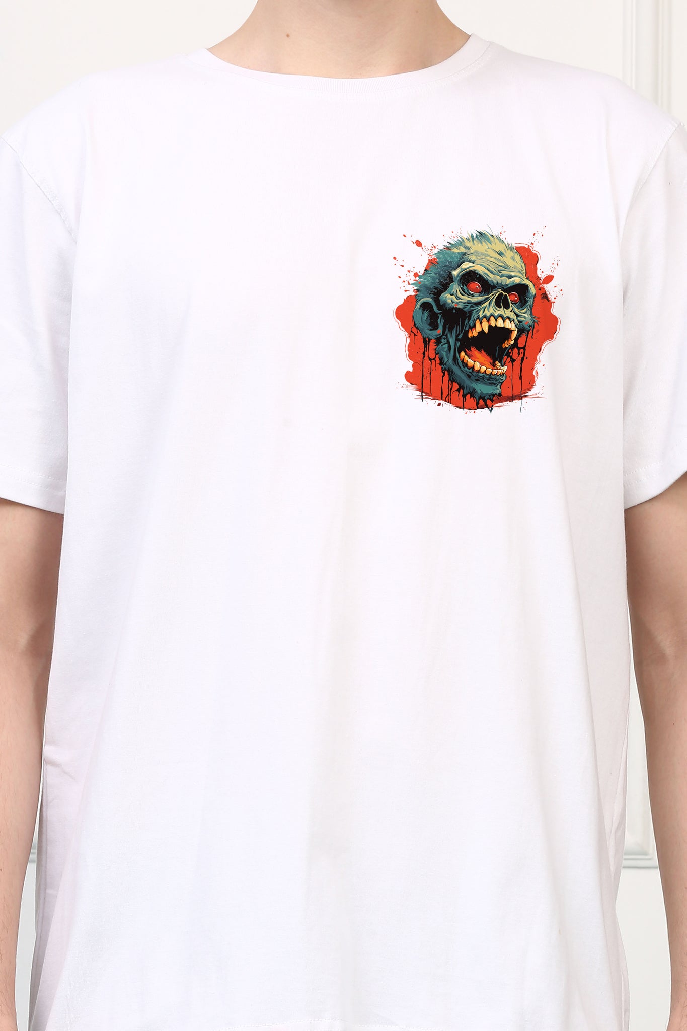 Angry Monkey Skull   Printed  T-shirt