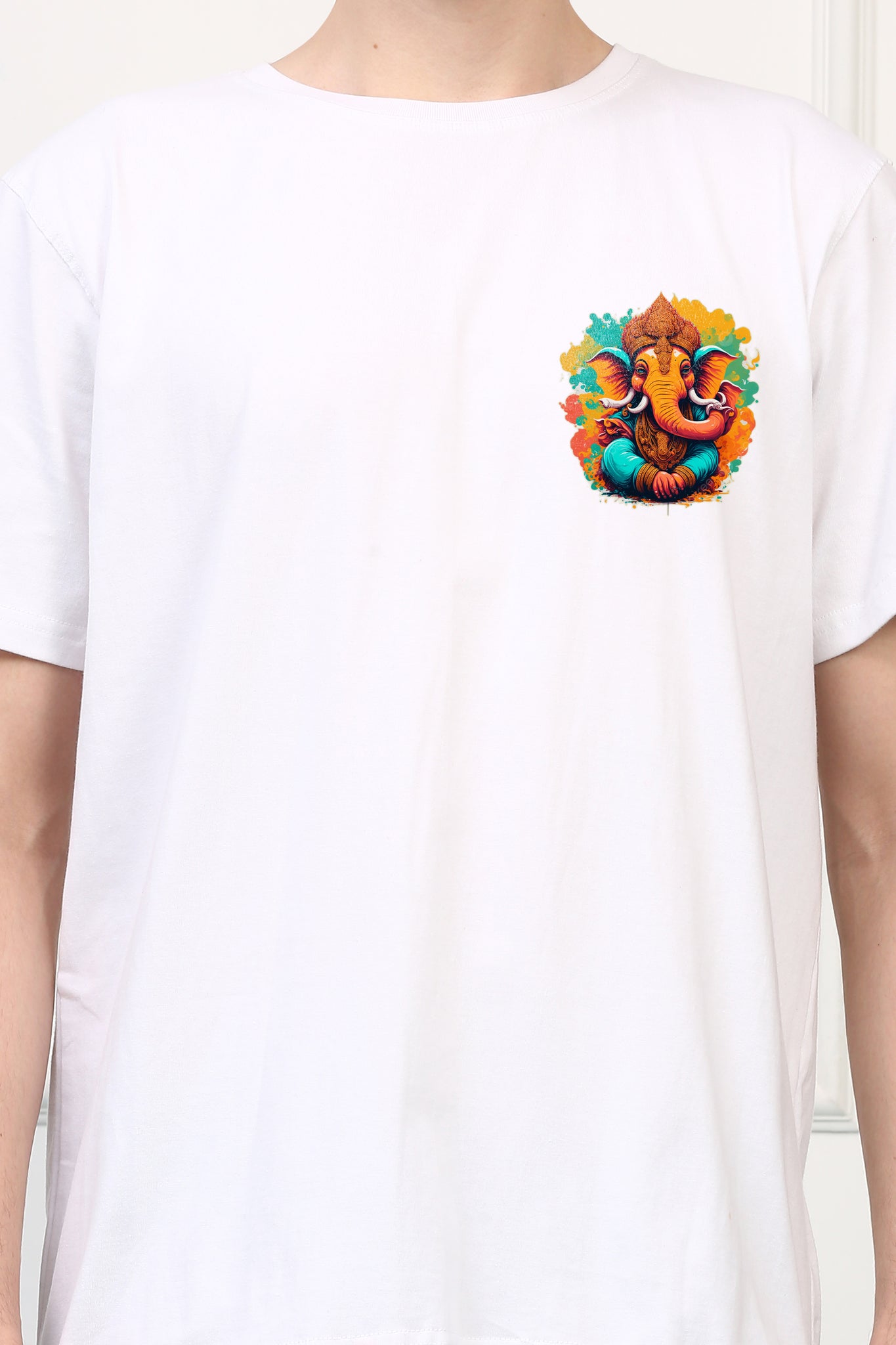 Men's Colorful Ganesh Ji  Printed Tshirt