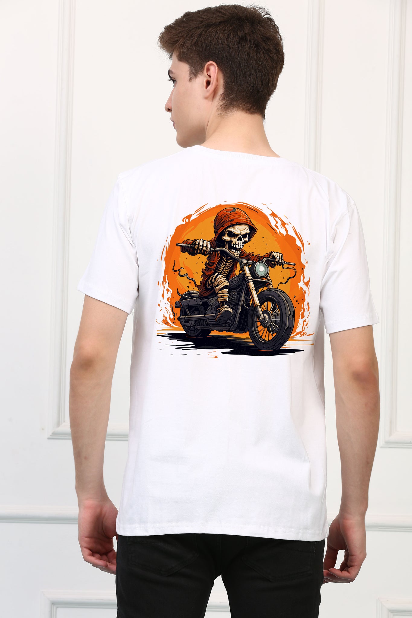 Ghost Rider Skull  Printed  T-shirt