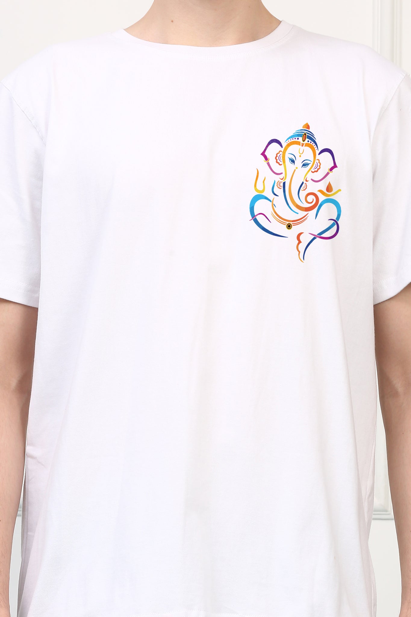 Men's  Multicolor Ganesh Ji Printed Tshirt