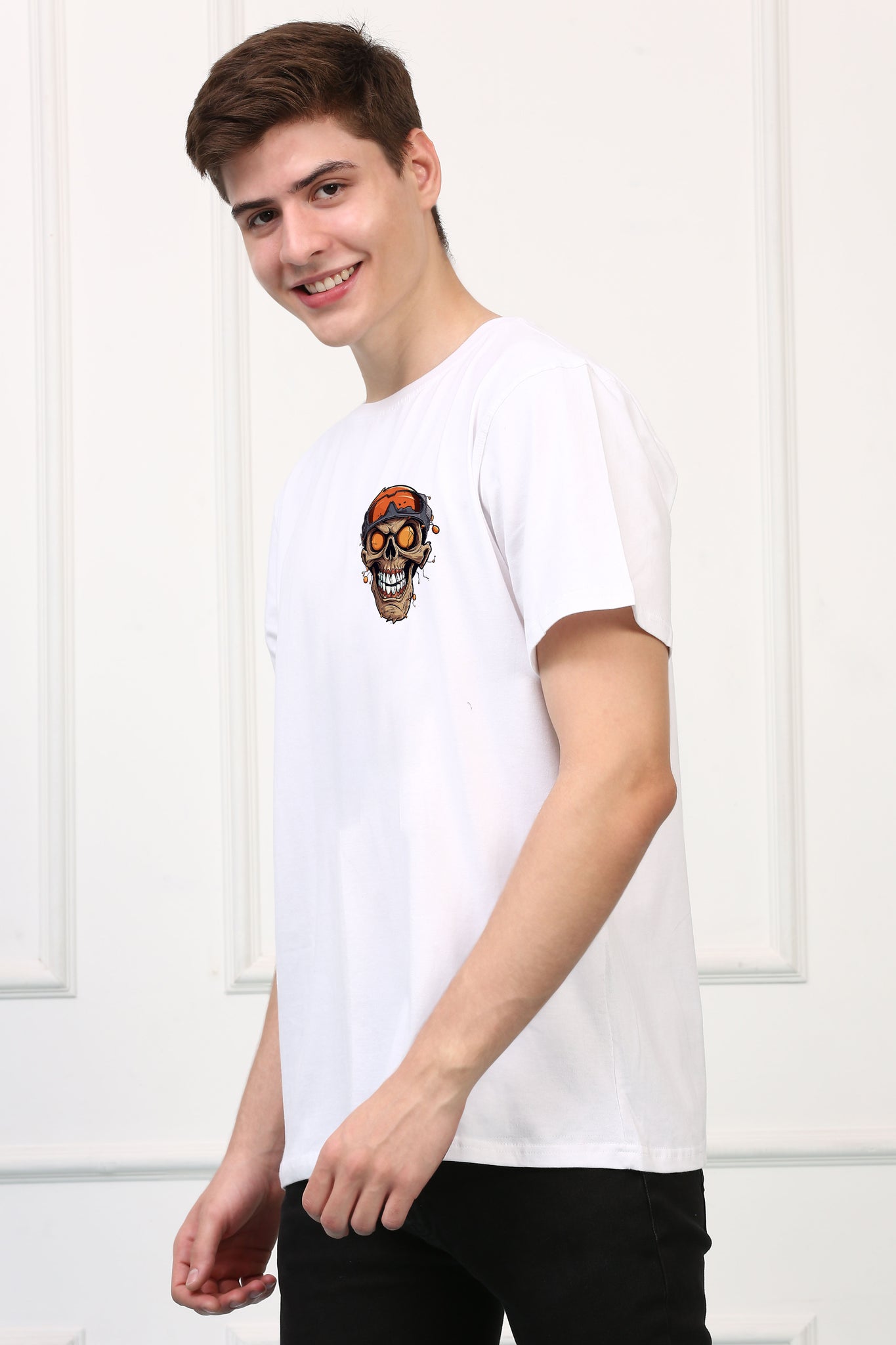 Smiling SKull Printed  T-shirt