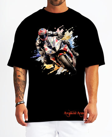 Bike 29 Oversized  Printed Tshirt