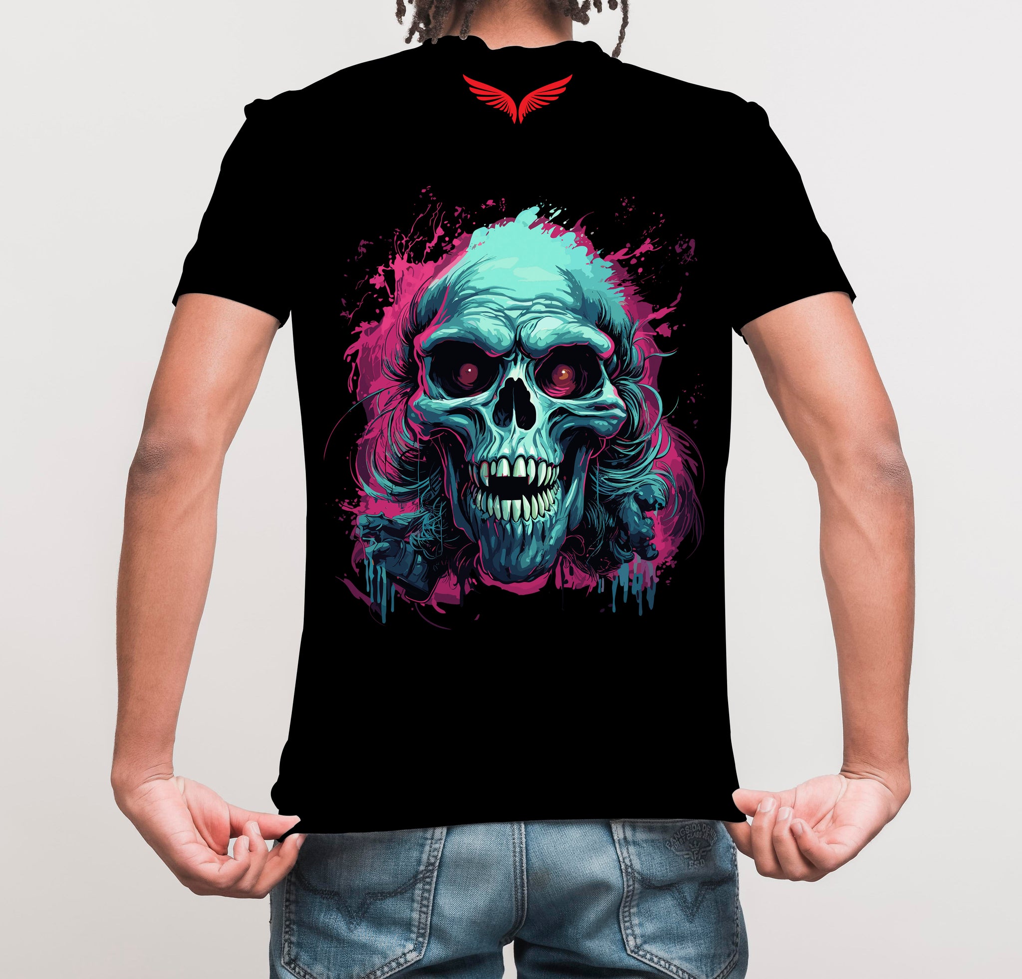 Men's Haunted Skull  Printed  T-shirt