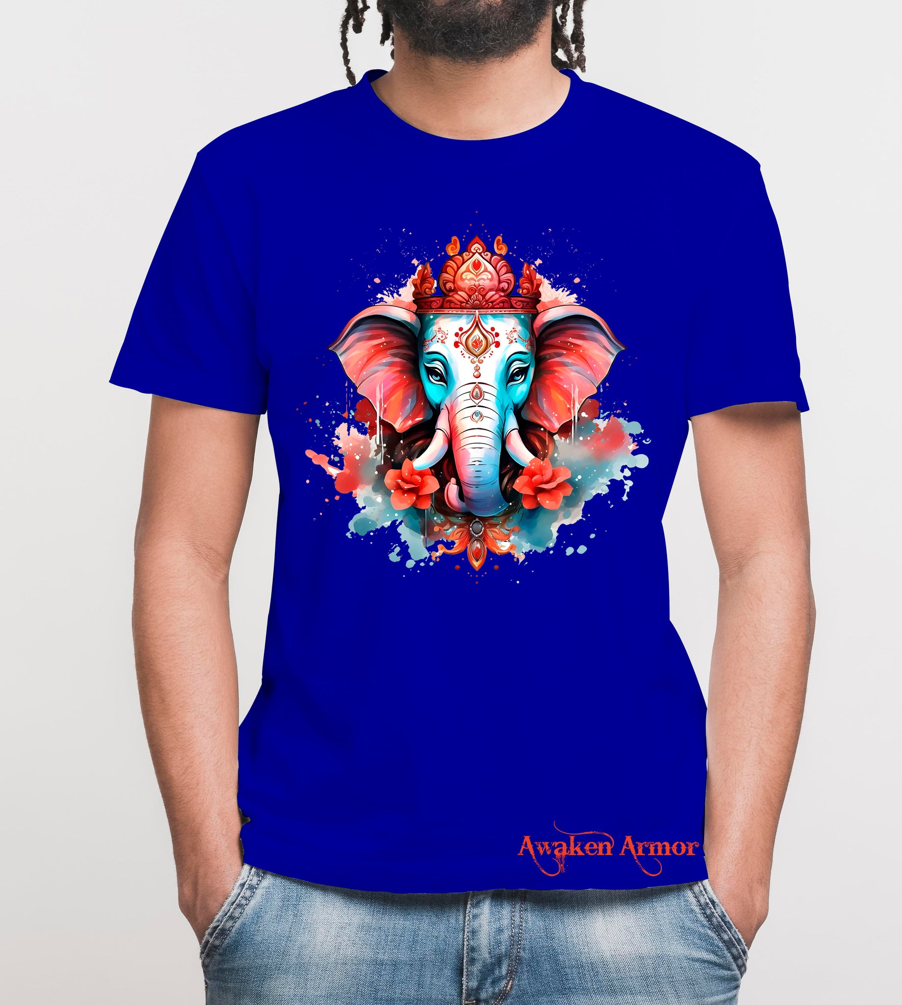 Men's Beautiful Ganesh Ji  Printed Tshirt