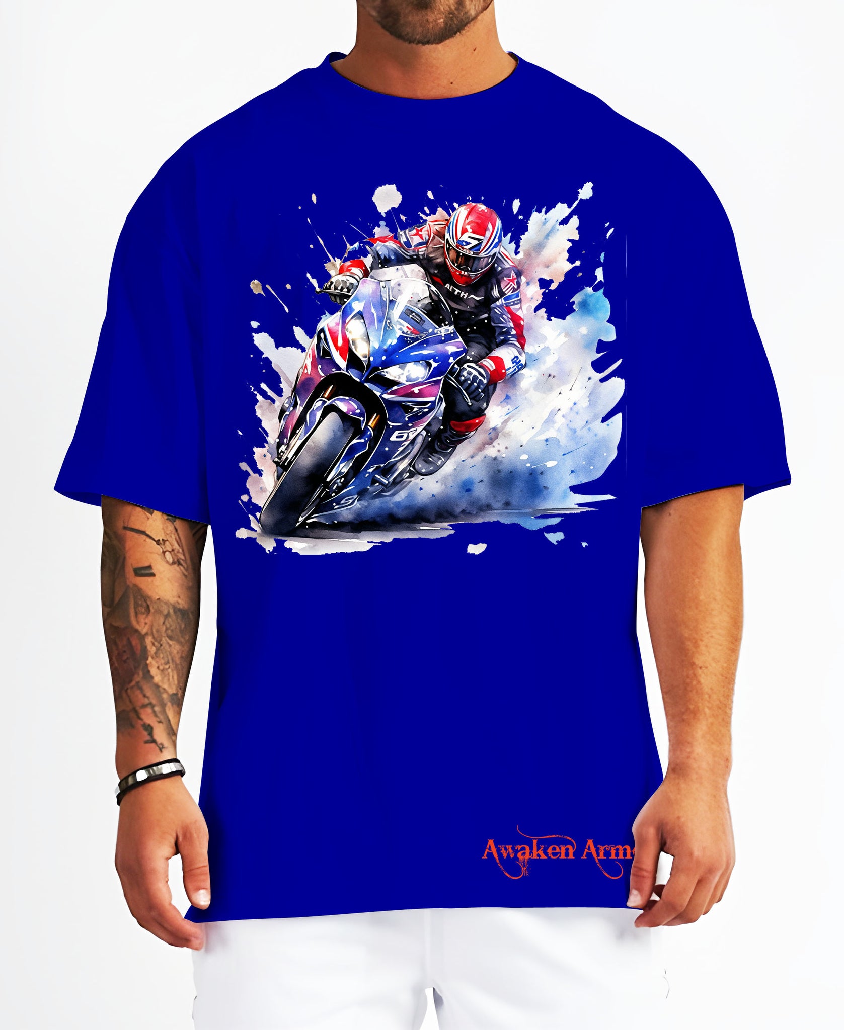 Bike 5 Oversized  Printed Tshirt